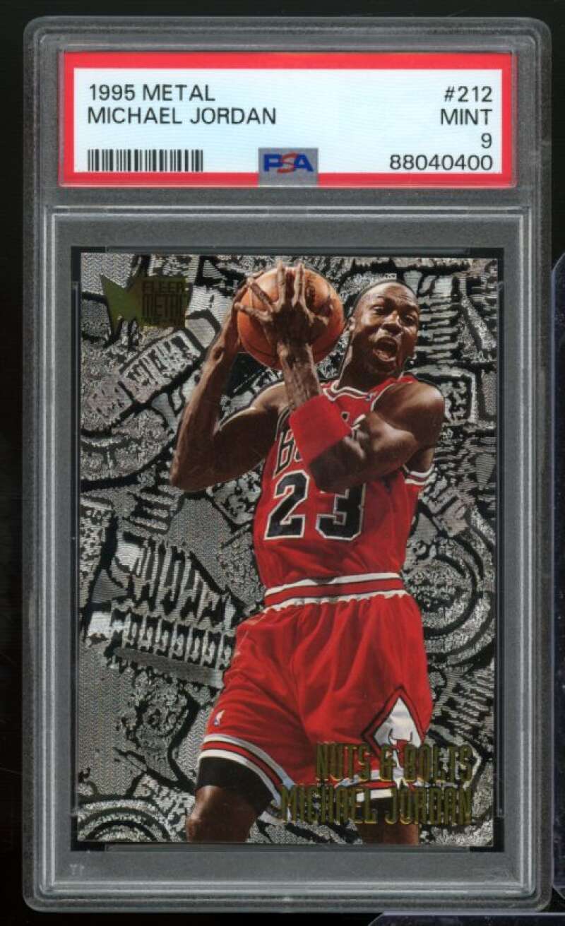 Michael Jordan Card 1995-96 Metal #212 PSA 9 Image 1