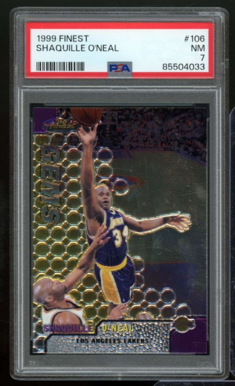 Shaquille O'Neal Card 1999-00 Finest #106 PSA 7 Image 1