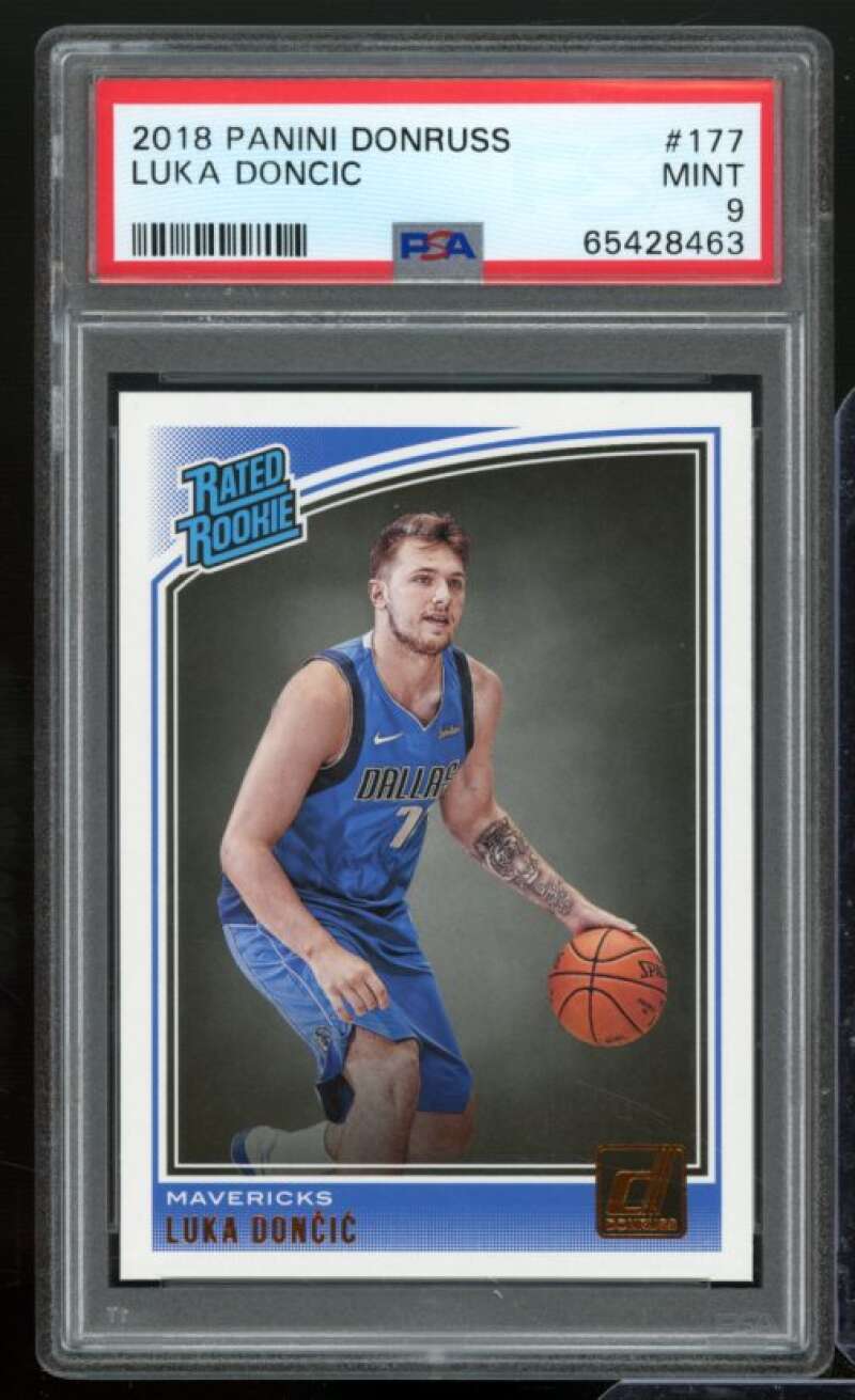 Luka Doncic Rookie Card 2018-19 Panini Donruss #177 PSA 9 Image 1