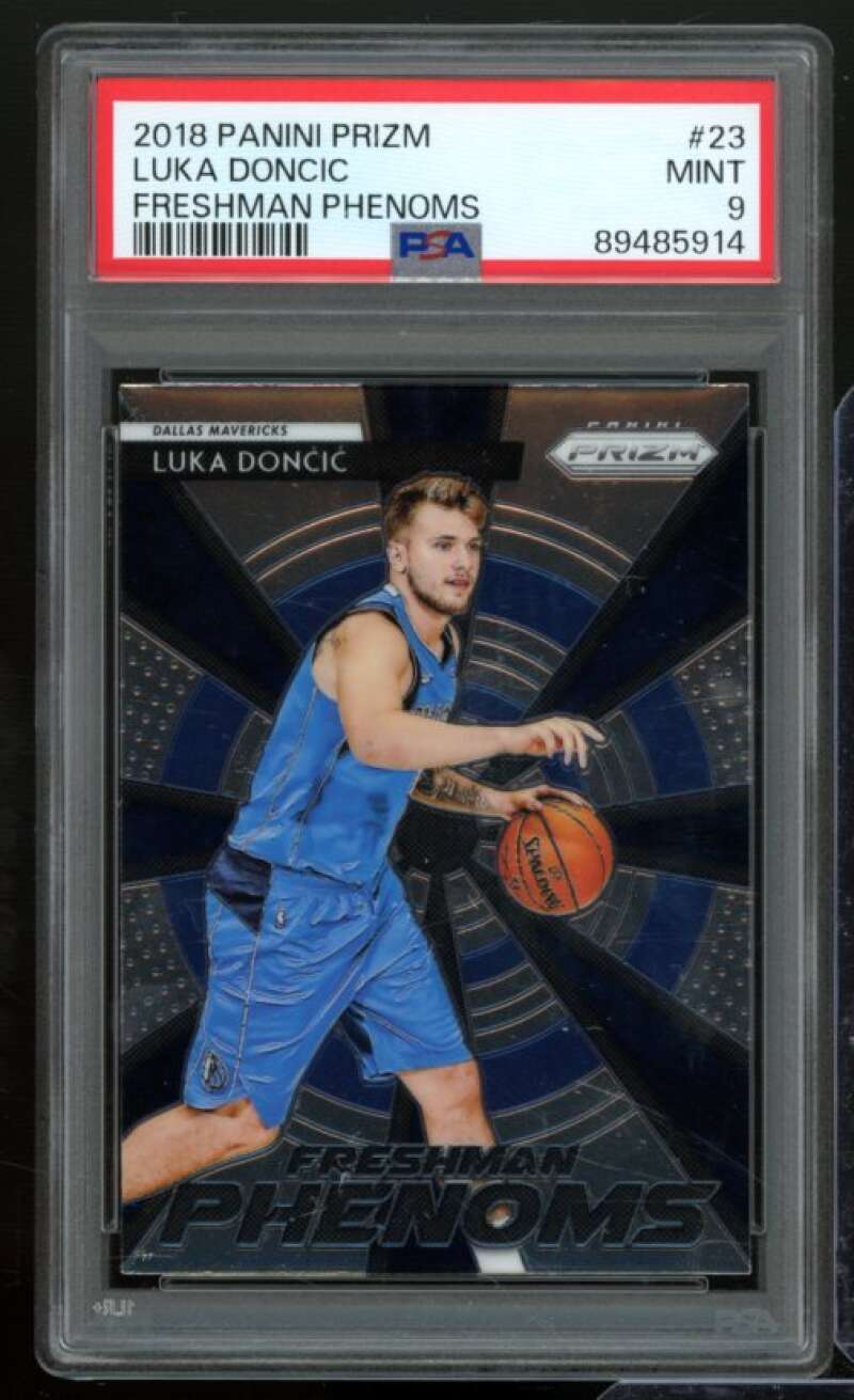 Luka Doncic Rookie Card 2018-19 Panini Prizm Freshman Phenoms #23 PSA 9 Image 1