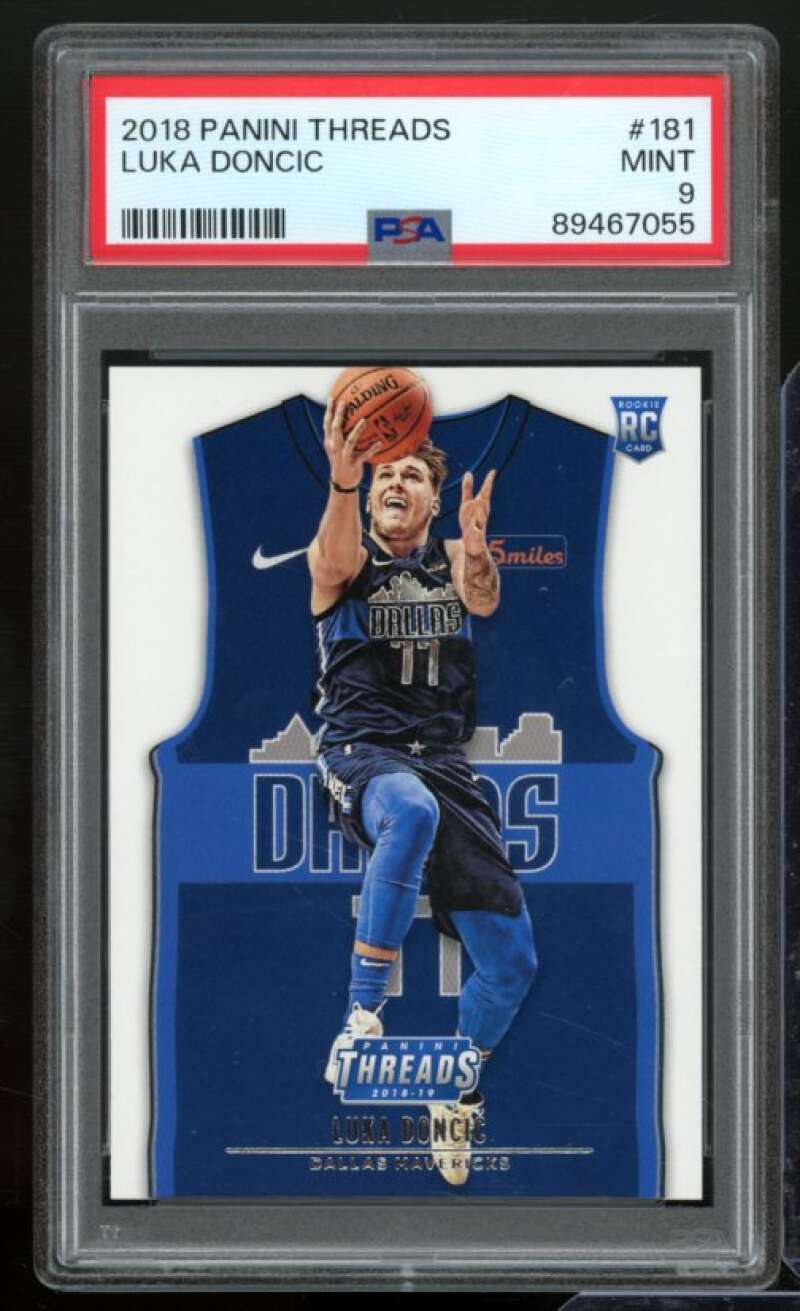 Luka Doncic Rookie Card 2018-19 Panini Threads #181 PSA 9 Image 1