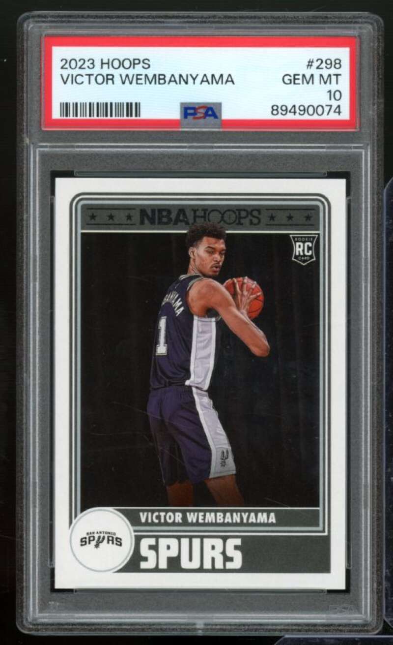 Victor Wembanyama Rookie Card 2023-24 Hoops #298 PSA 10 Image 1