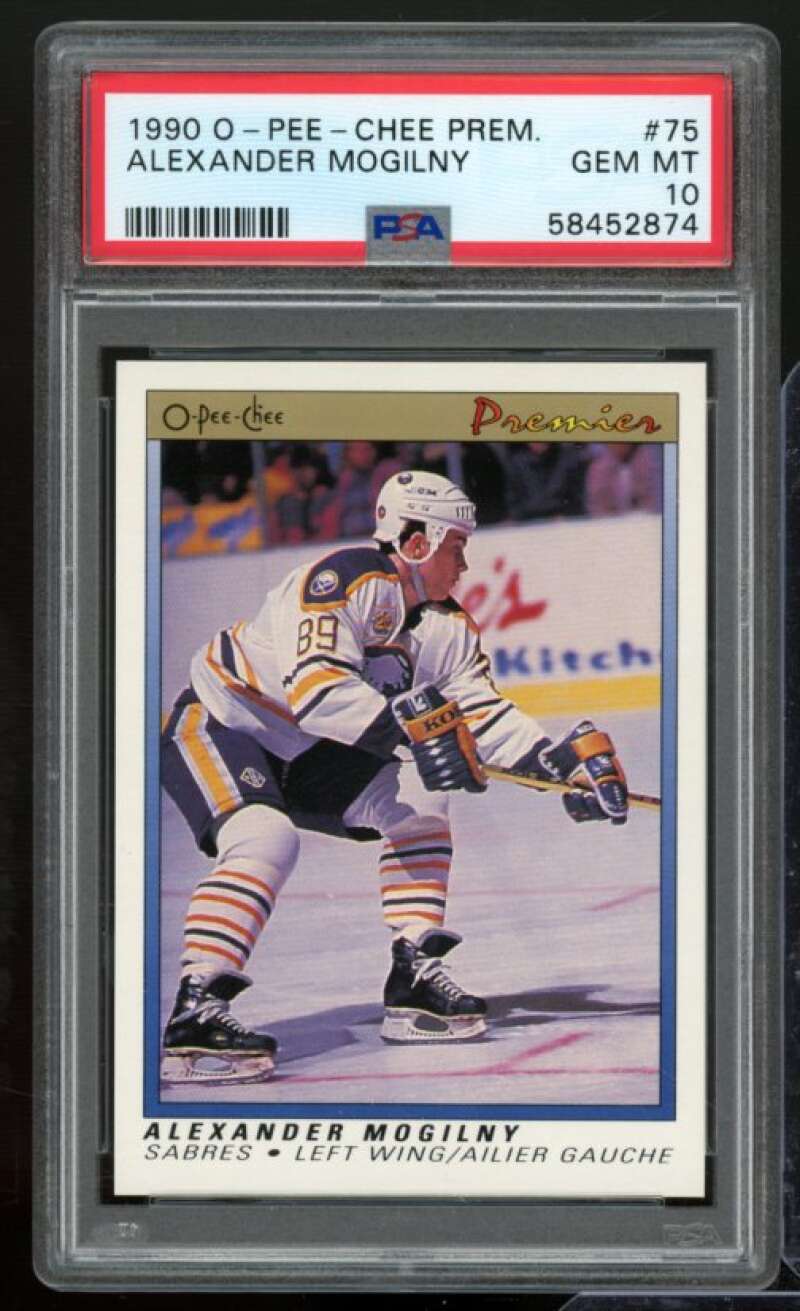 Alexander Mogilny Rookie Card 1990-91 O-Pee-Chee Premier #75 PSA 10 Image 1