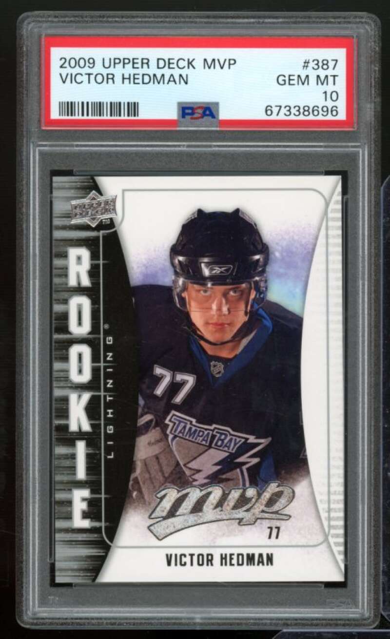 Victor Hedman Rookie Card 2009-10 Upper Deck MVP #387 PSA 10 Image 1