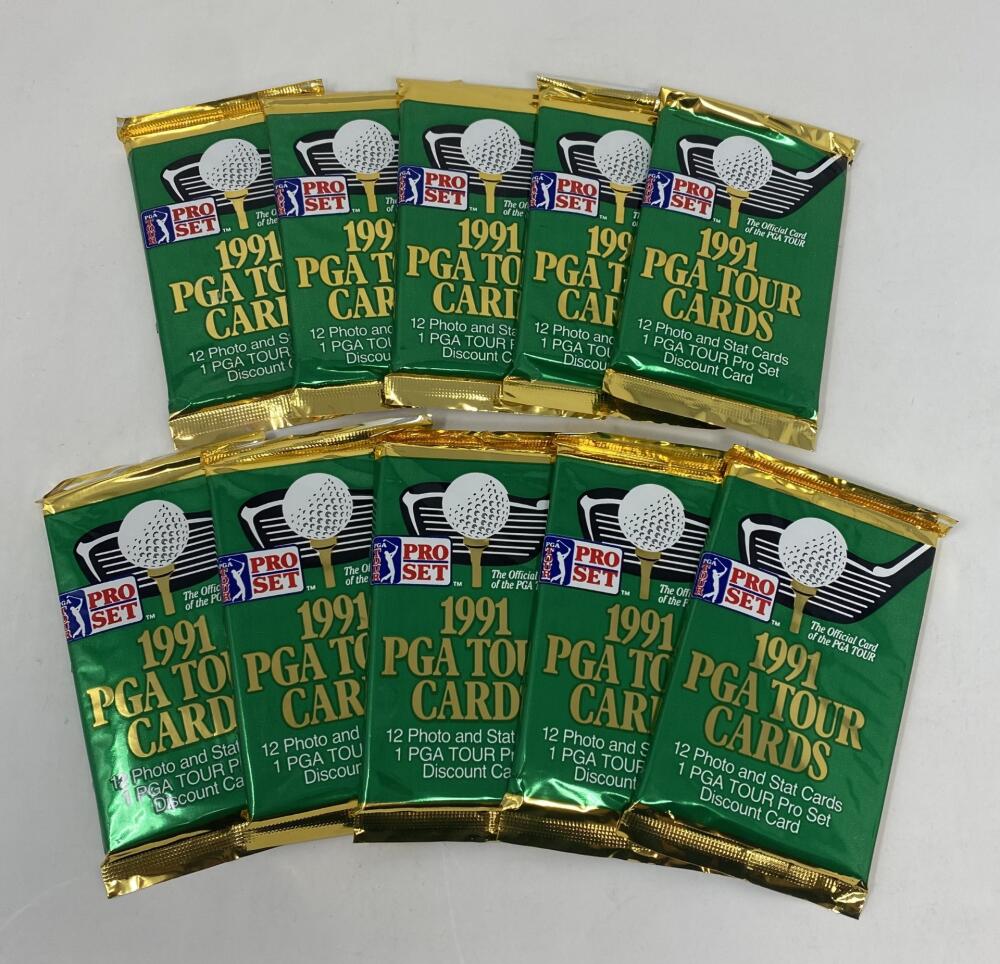 (10) 1991 Pro Set PGA Tour Golf Trading John Daly Rookie Year Card Pack Lot Image 1