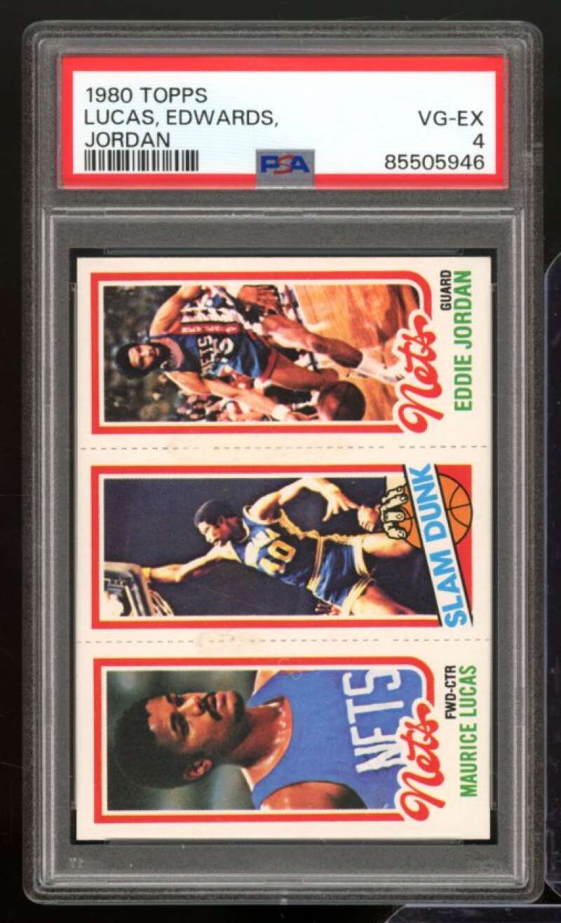 Jim Cleamons / Eddie Jordan / James Edwards Card 1980-81 Topps #261 PSA 4 Image 1