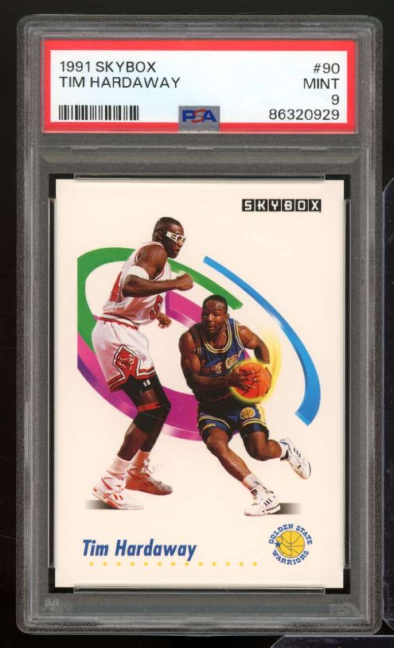 Tim Hardaway Card 1991-92 SkyBox #90 PSA 9 Image 1