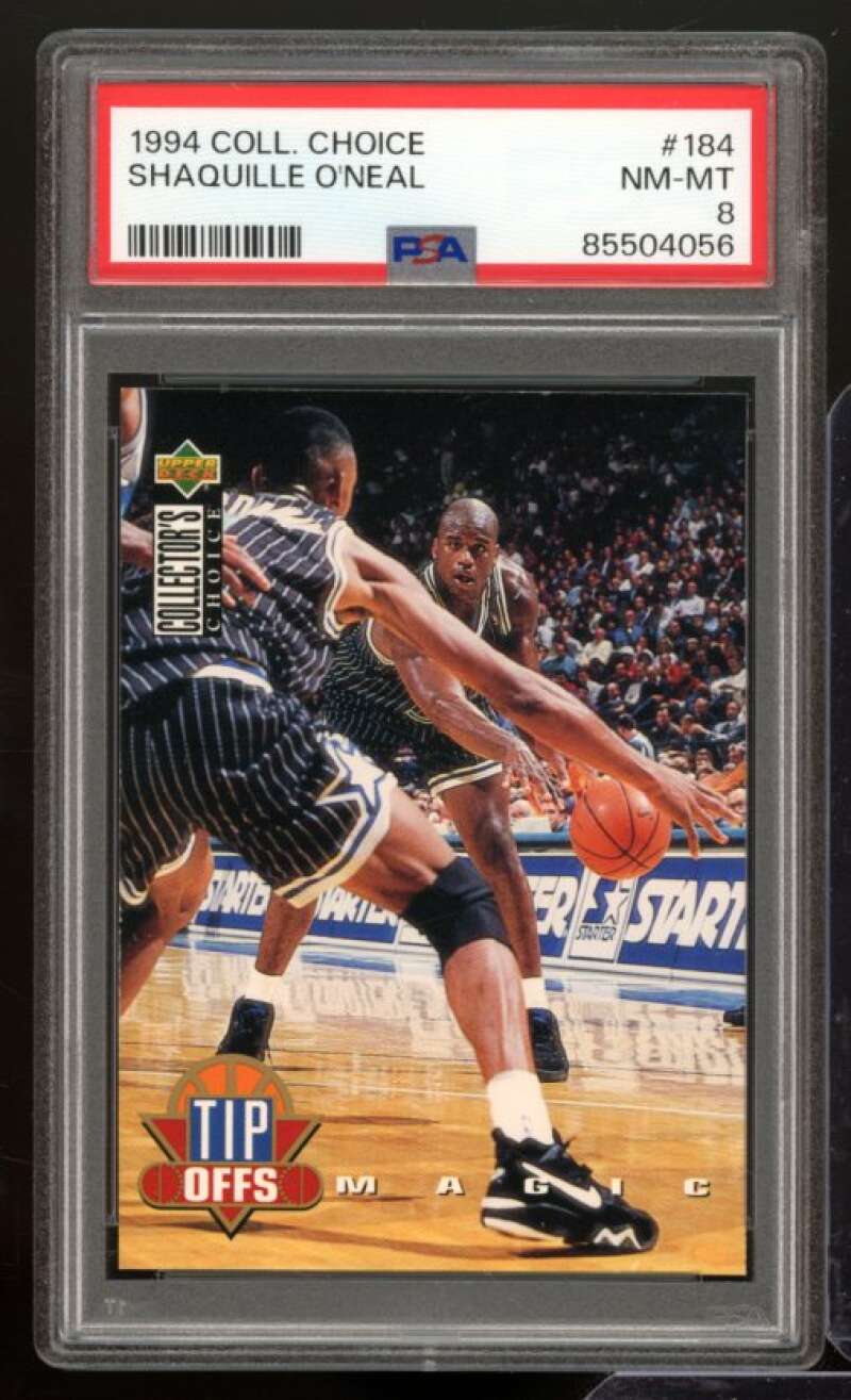 Shaquille O'Neal Card 1994-95 Collector's Choice #184 PSA 8 Image 1