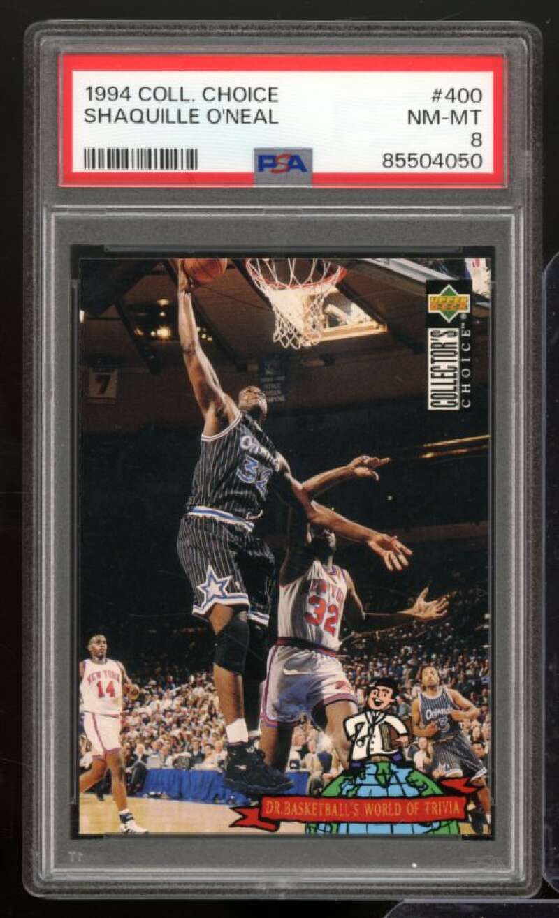 Shaquille O'Neal Card 1994-95 Collector's Choice #400 PSA 8 Image 1