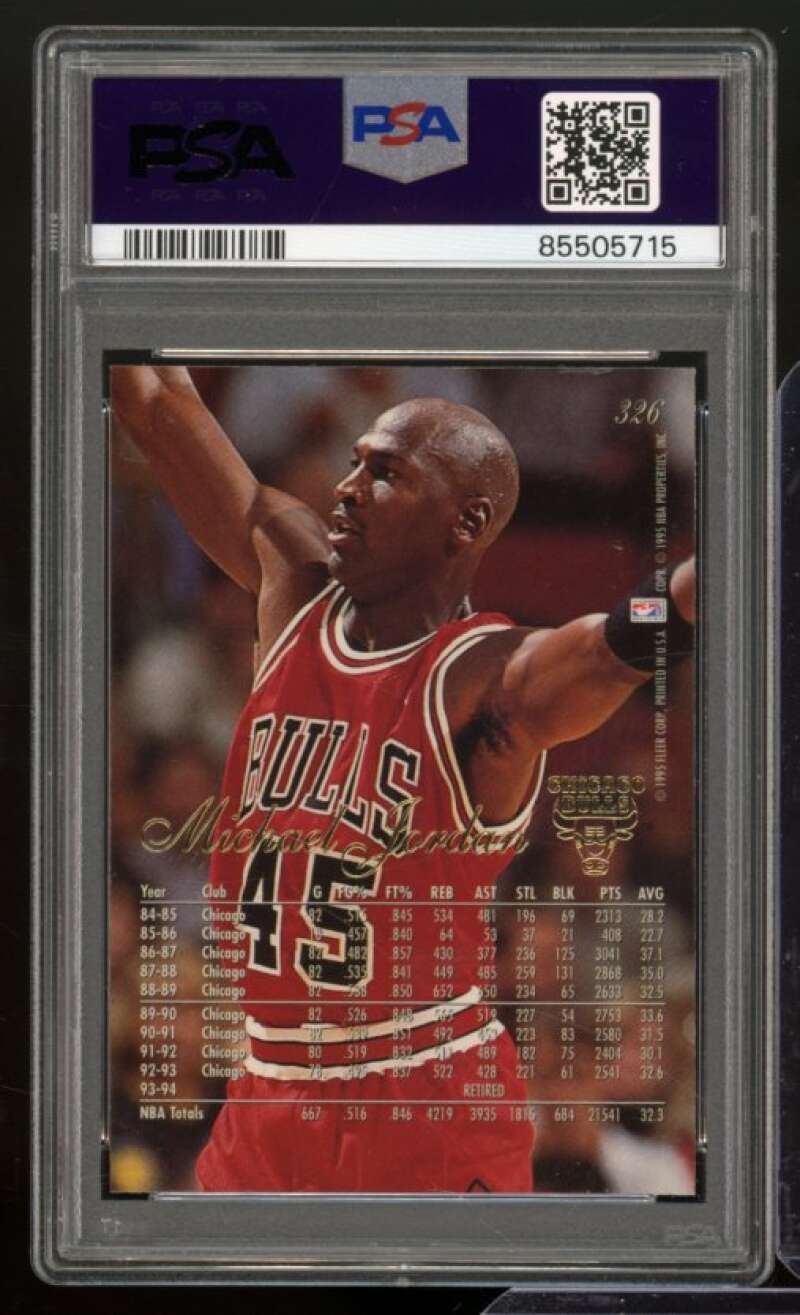 Michael Jordan Card 1994-95 Flair #326 PSA 7 Image 2