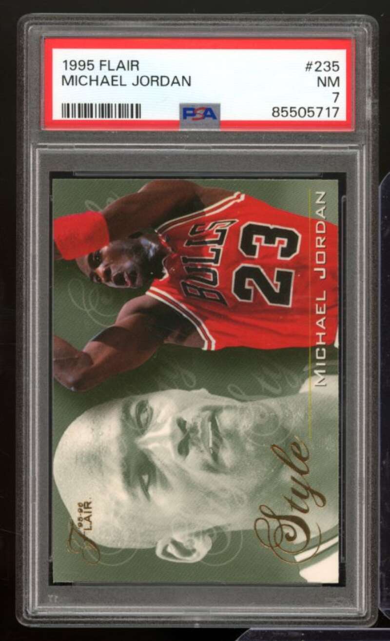 Michael Jordan Card 1995-96 Flair #235 PSA 7 Image 1