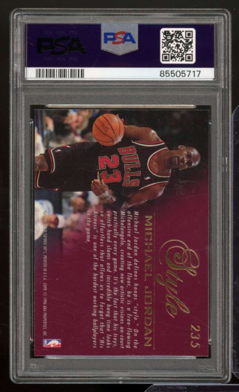 Michael Jordan Card 1995-96 Flair #235 PSA 7 Image 2