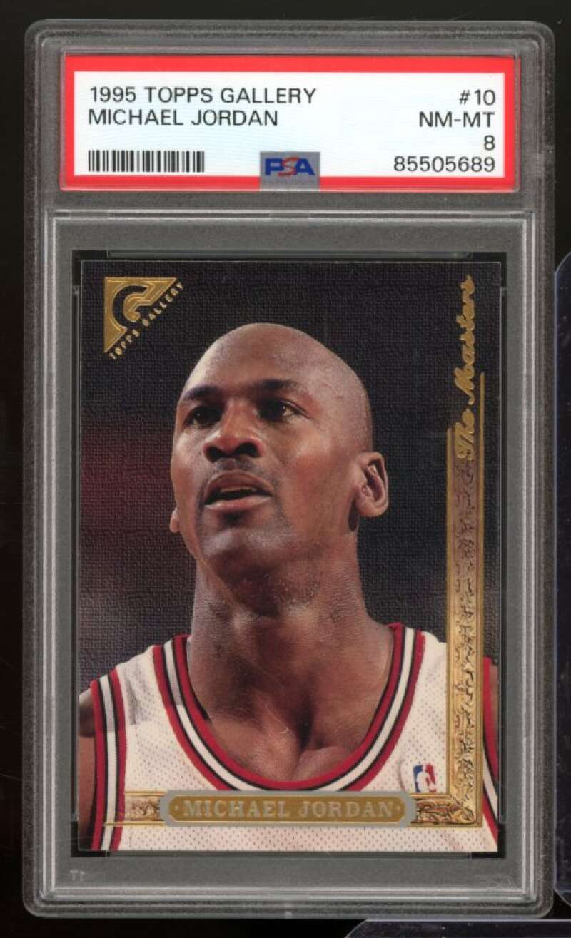 Michael Jordan Card 1995-96 Topps Gallery #10 PSA 8 Image 1