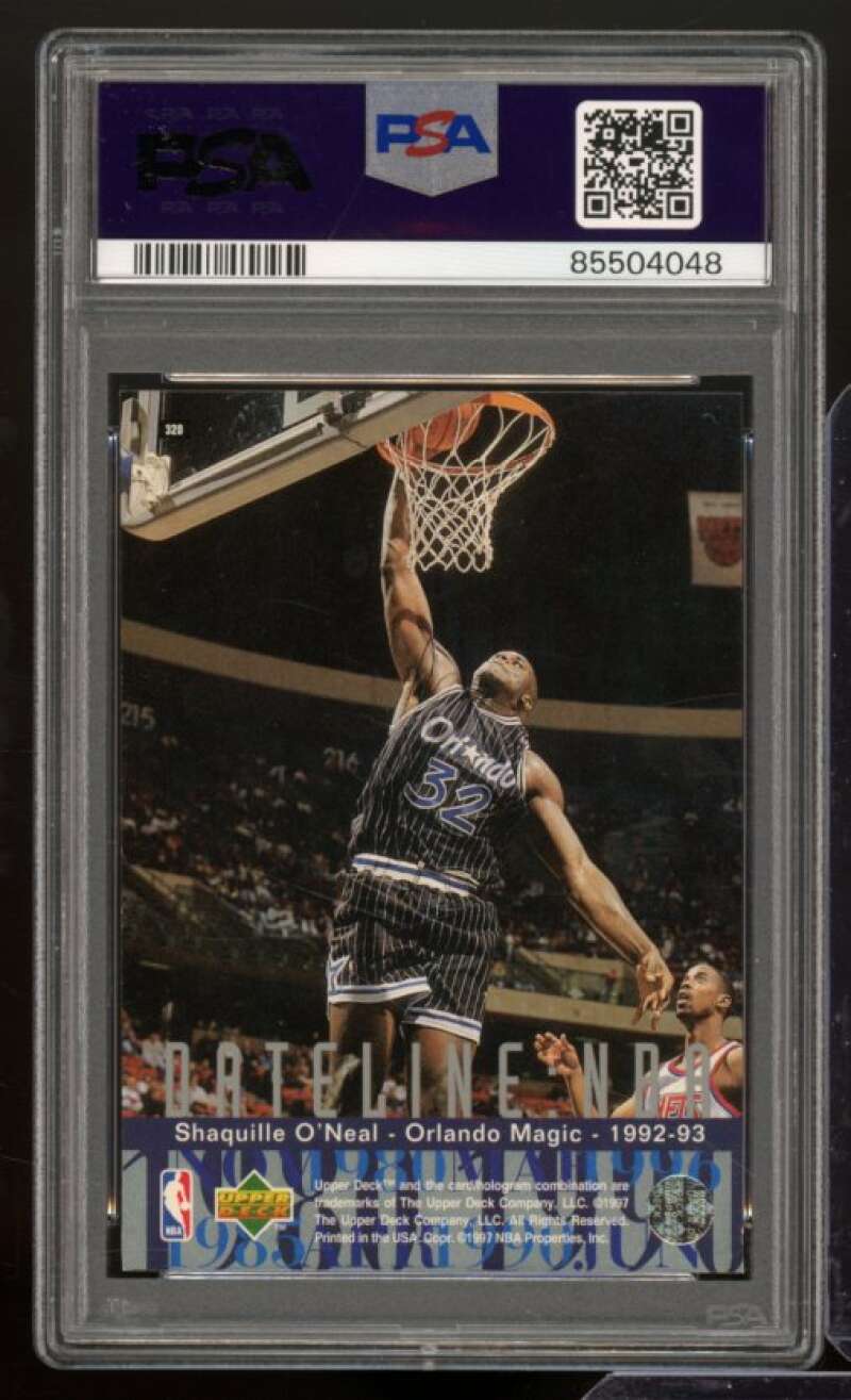 Shaquille O'Neal Card 1996-97 Upper Deck #320 PSA 8 Image 2