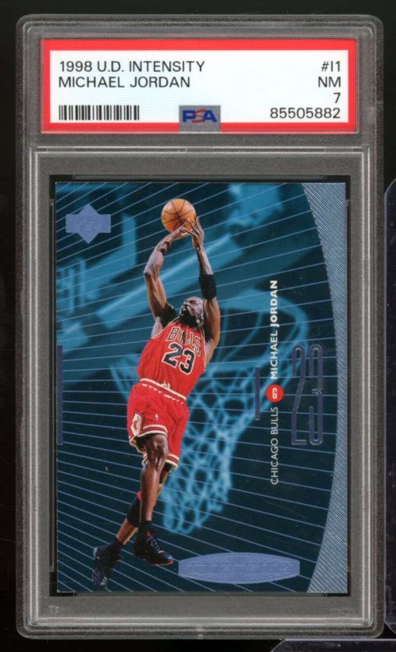 Michael Jordan Card 1998-99 Upper Deck Intensity #11 PSA 7 Image 1