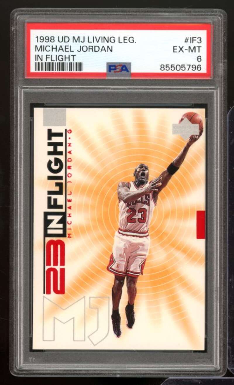 Michael Jordan Card 1998-99 Upper Deck Living Legend In Flight #IF3 PSA 6 Image 1