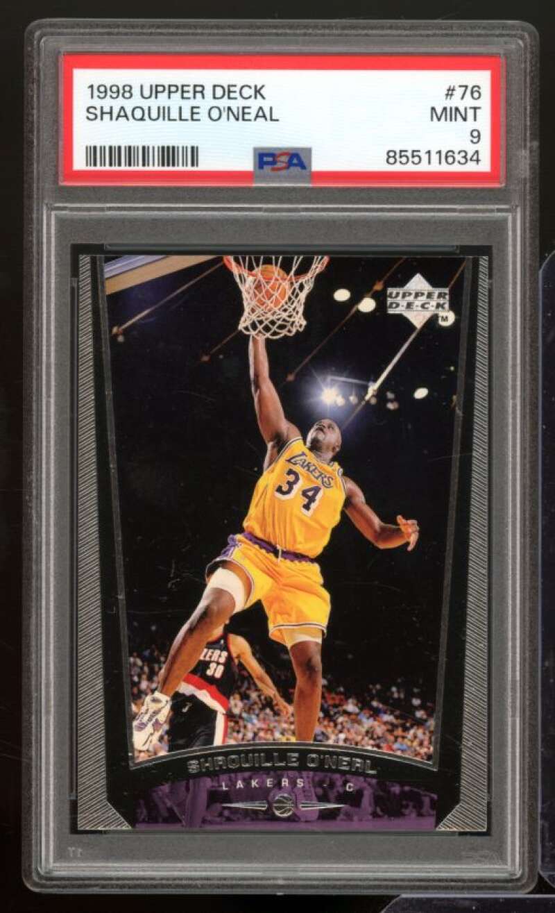 Shaquille O'Neal Card 1998-99 Upper Deck #76 PSA 9 Image 1