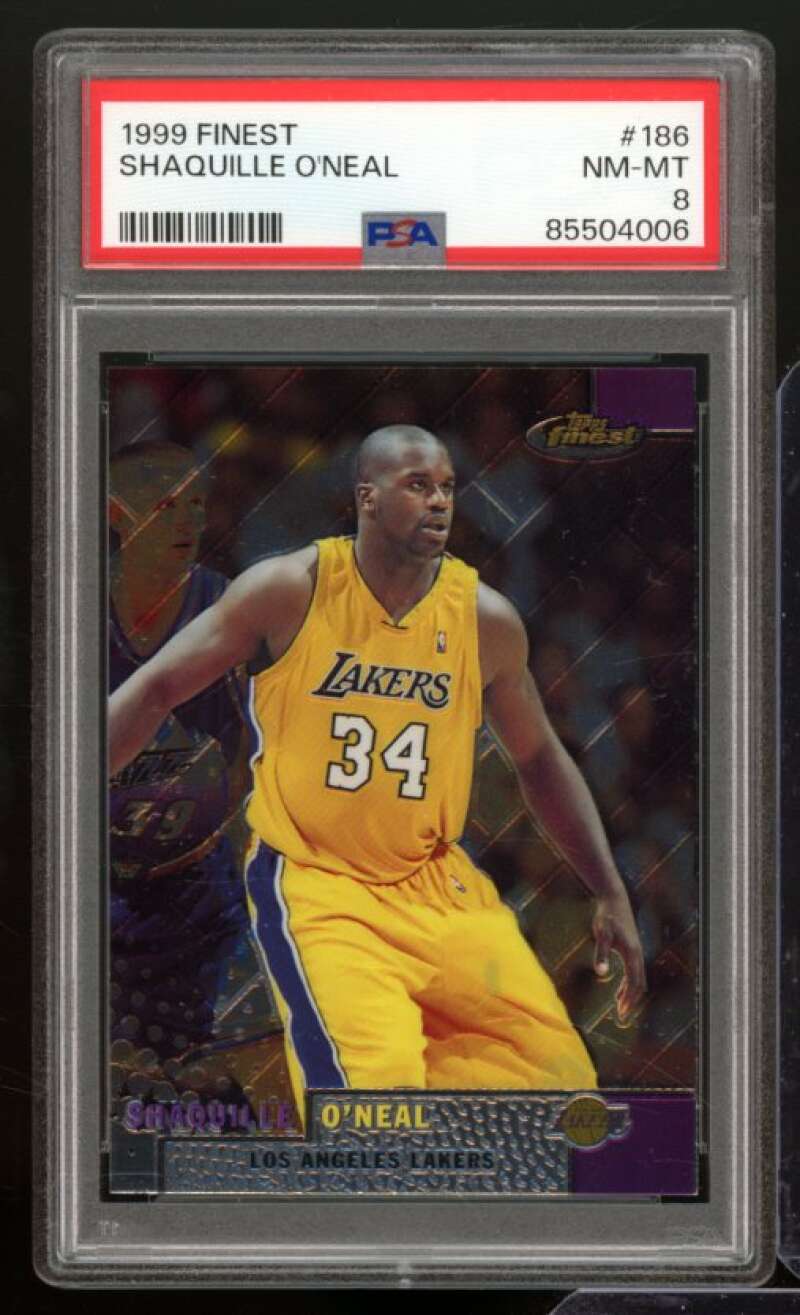 Shaquille O'Neal Card 1999-00 Finest #186 PSA 8 Image 1