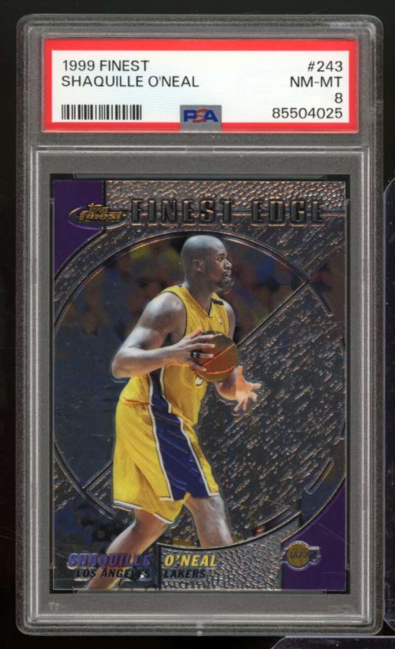 Shaquille O'Neal Card 1999-00 Finest #243 PSA 8 Image 1