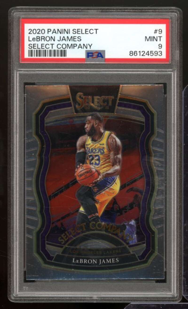 LeBron James Card 2020-21 Panini Select Select Company #9 PSA 9 Image 1