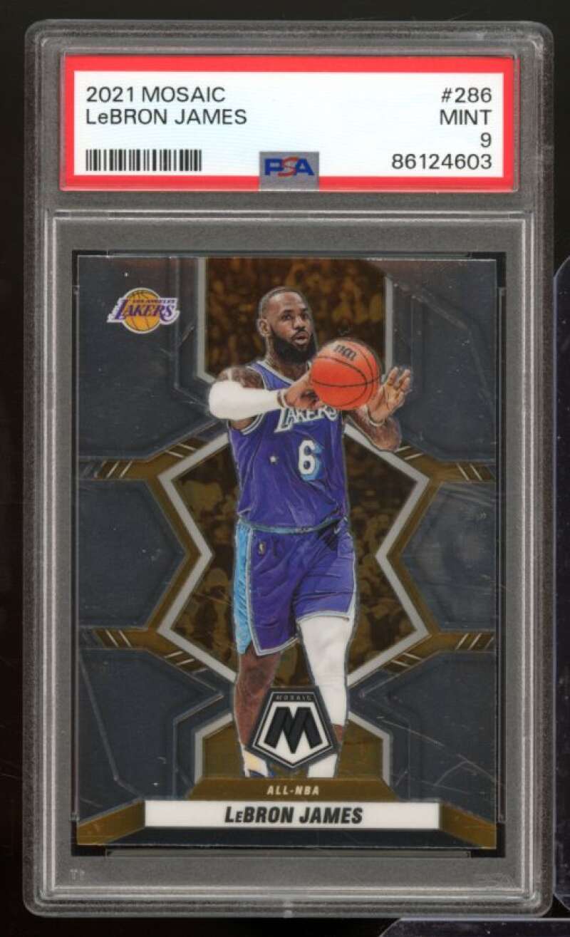 LeBron James Card 2021-22 Mosaic #286 PSA 9 Image 1