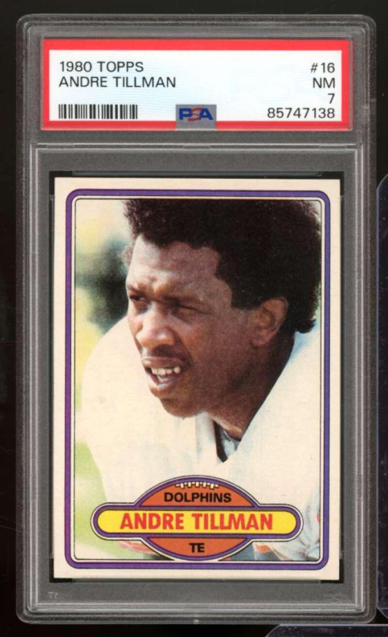 Andre Tillman Card 1980 Topps #16 PSA 7 Image 1