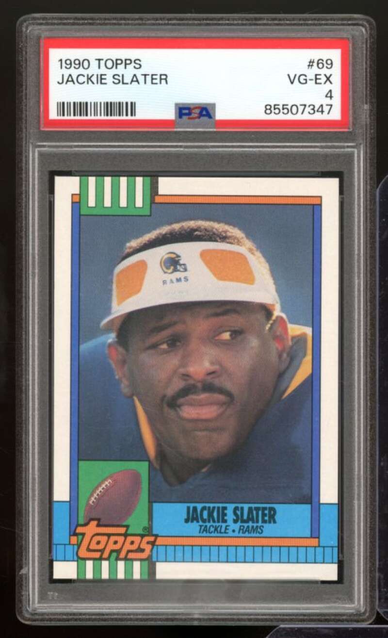 Jackie Slater Card 1990 Topps #69 PSA 4 Image 1