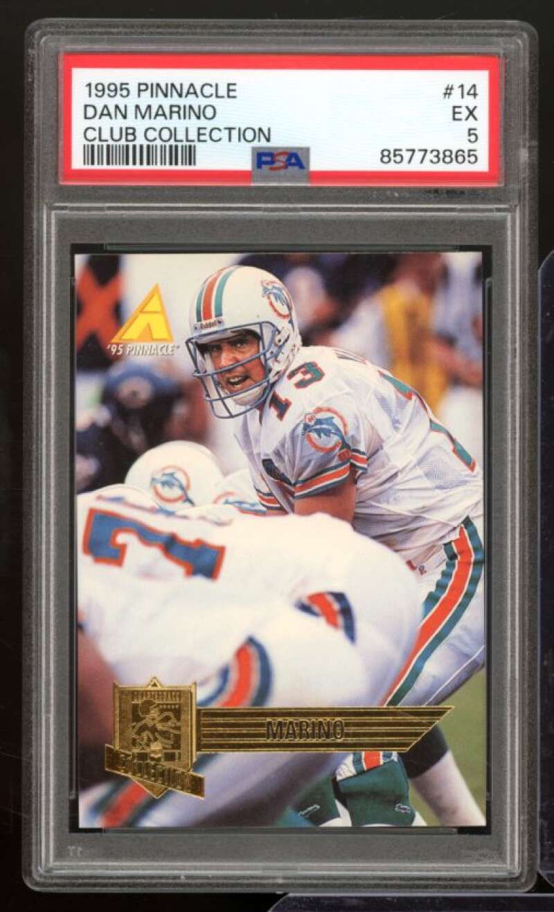 Dan Marino Card 1995 Pinnacle Club Collection #14 PSA 5 Image 1