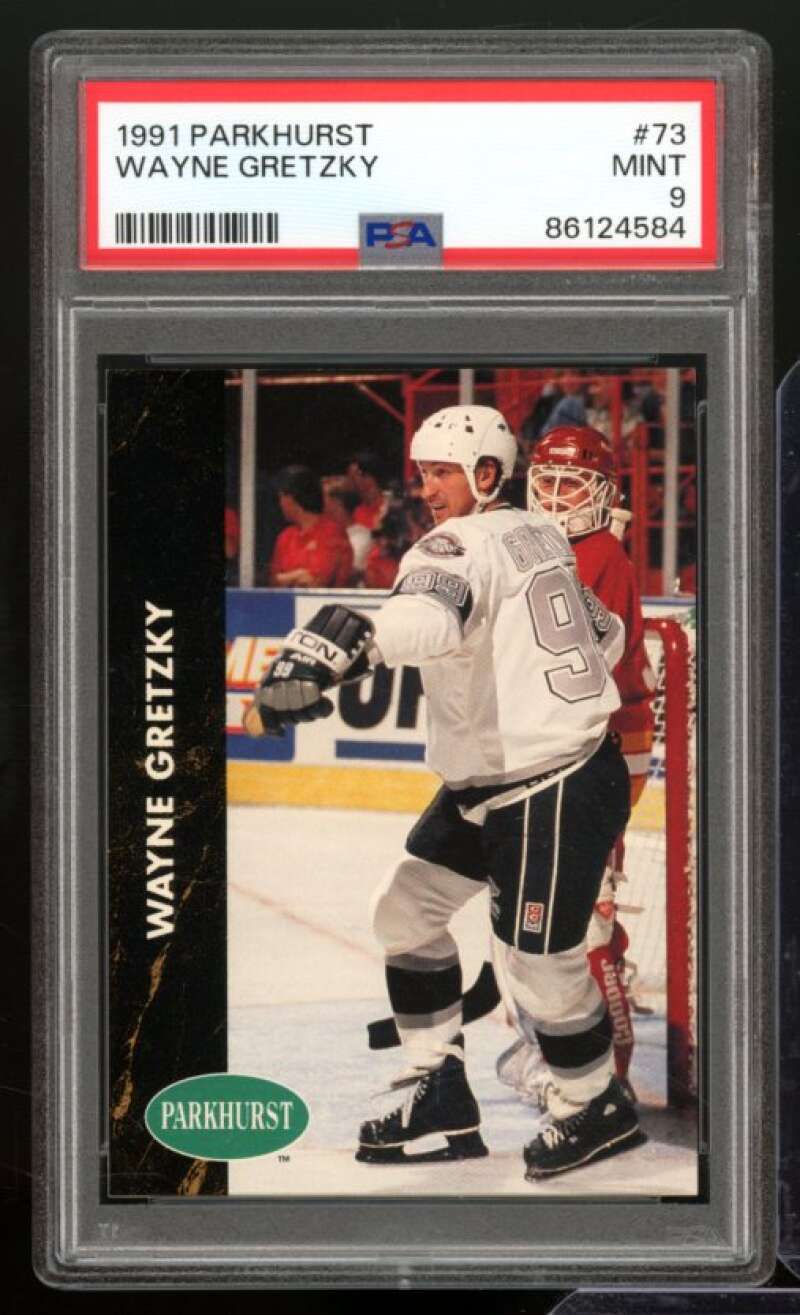 Wayne Gretzky Card 1991-92 Parkhurst #73 PSA 9 Image 1