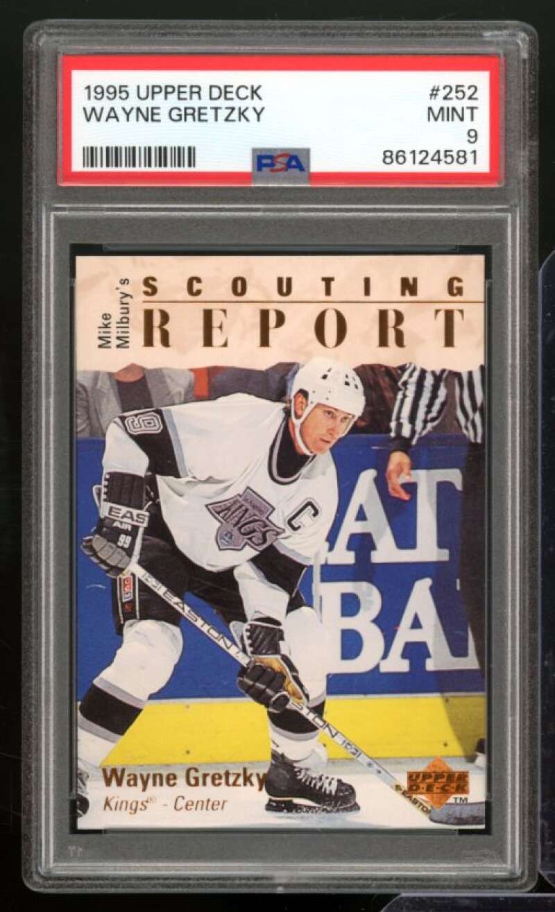 Wayne Gretzky Card 1995-96 Upper Deck #252 PSA 9 Image 1