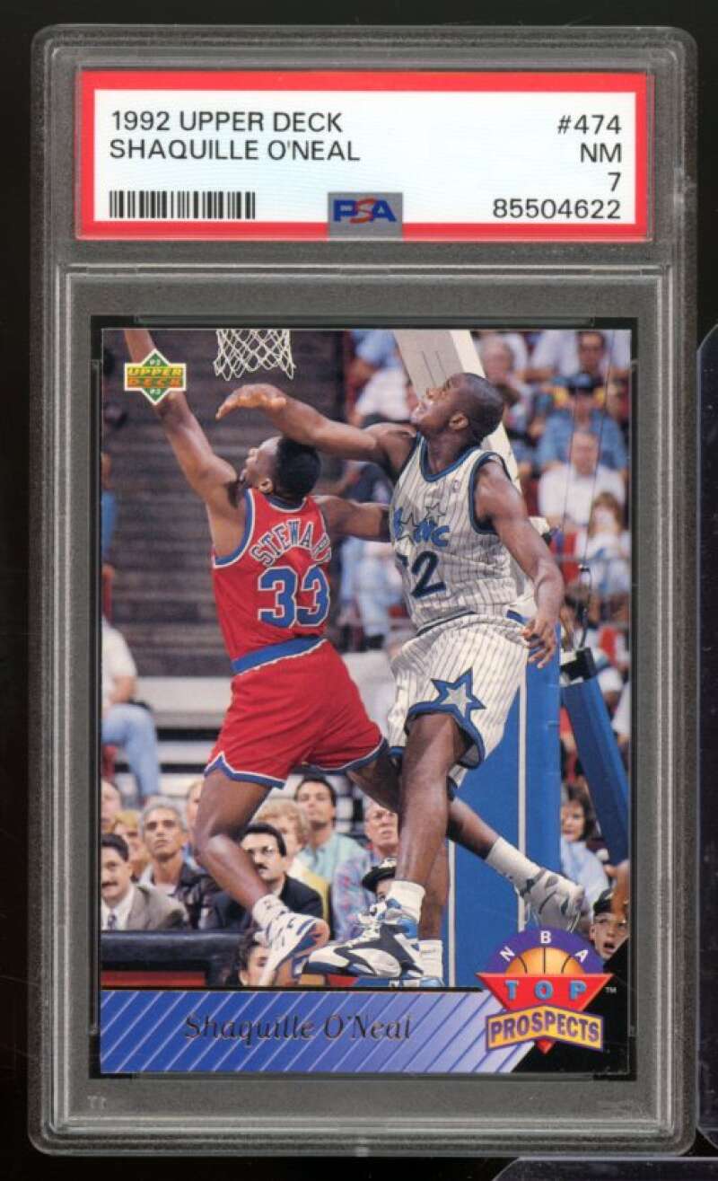 Shaquille O'Neal Rookie Card 1992-93 Upper Deck #474 PSA 7 Image 1