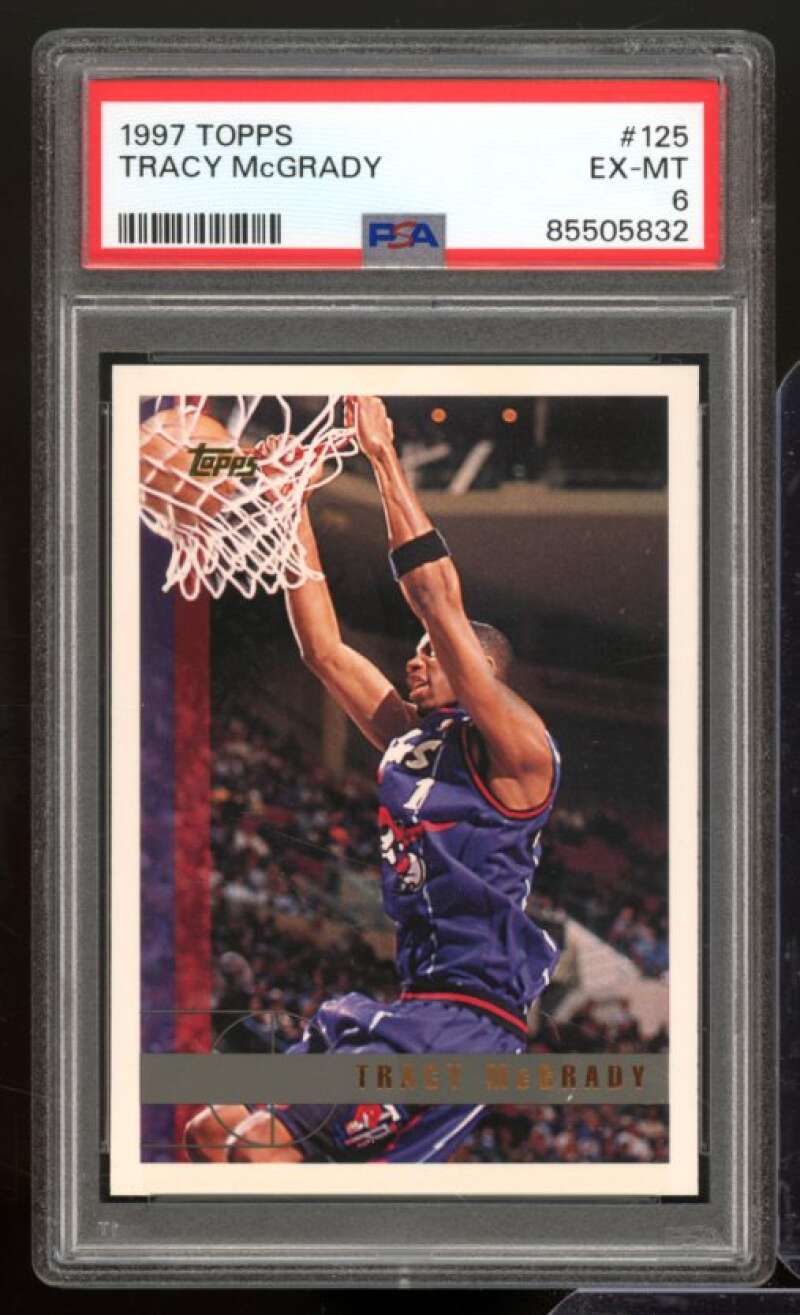 Tracy McGrady Rookie Card 1997-98 Topps #125 PSA 6 Image 1