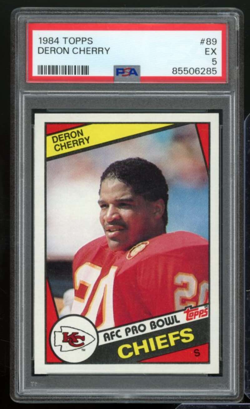 Deron Cherry Rookie Card 1984 Topps #89 PSA 5 Image 1