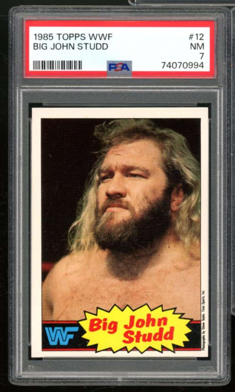 Big John Studd Card 1985 Topps WWF #12 PSA 7 Image 1