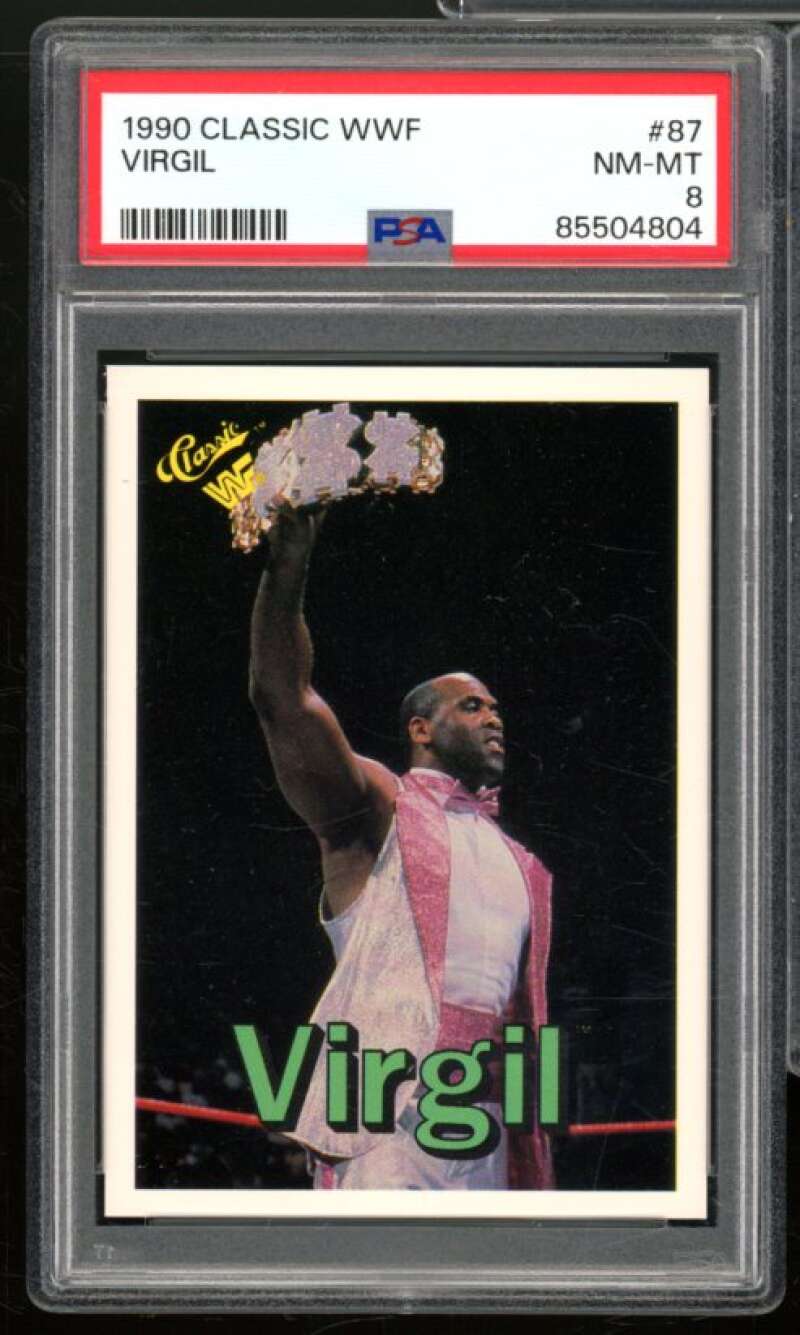 Virgil Card 1990 Classic WWF #87 PSA 8 Image 1