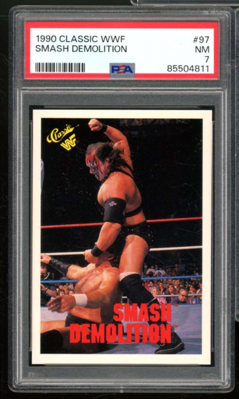 Smash Demolition Card 1990 Classic WWF #97 PSA 7 Image 1