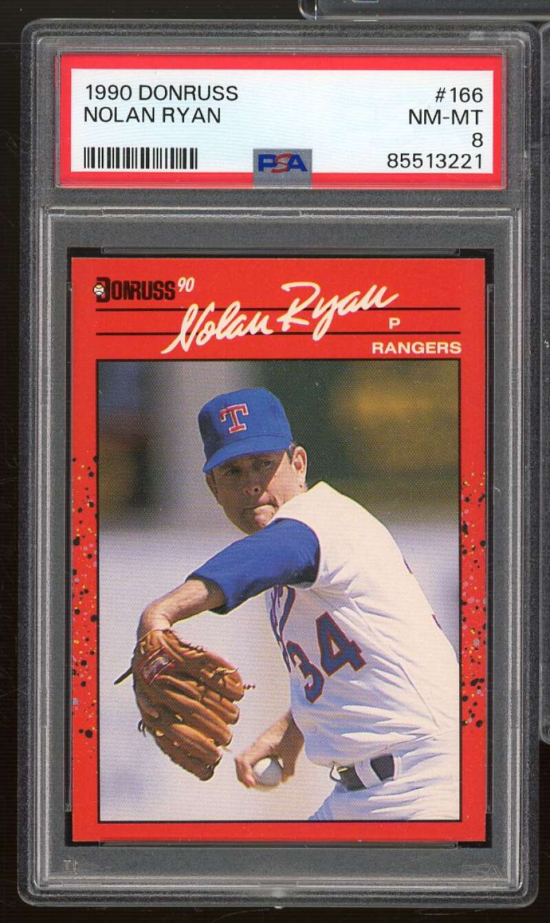 Nolan Ryan Card 1990 Donruss #166 PSA 8 Image 1