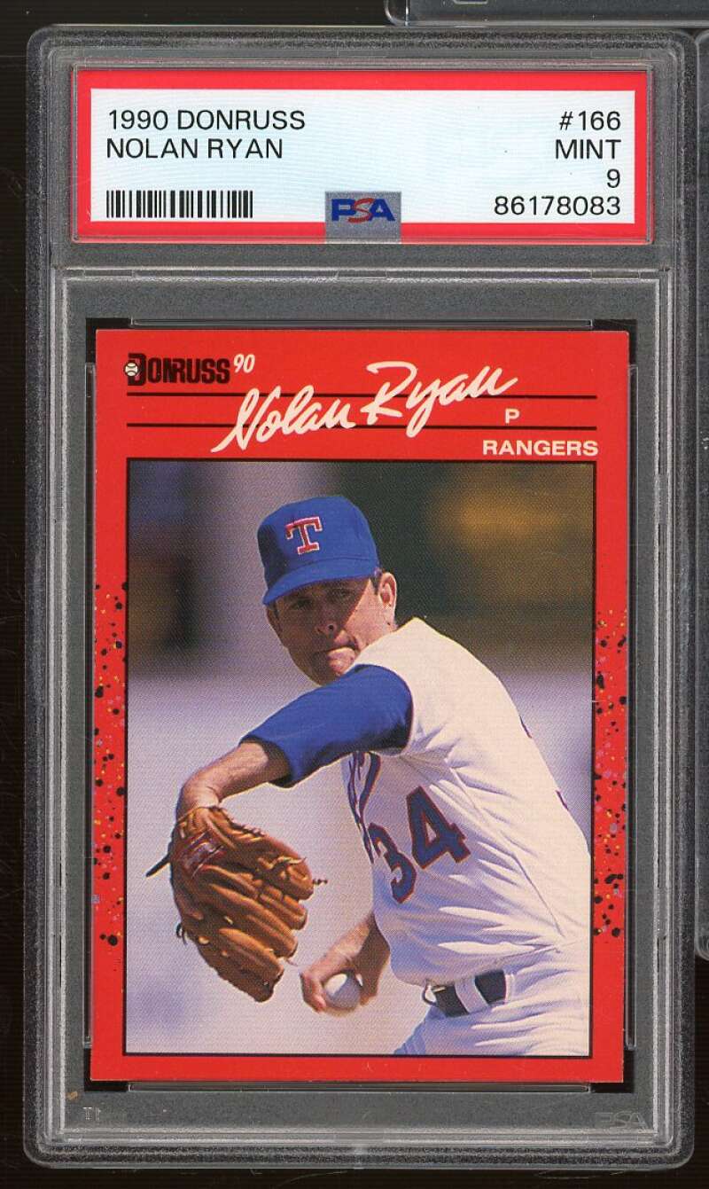 Nolan Ryan Card 1990 Donruss #166 PSA 9 Image 1