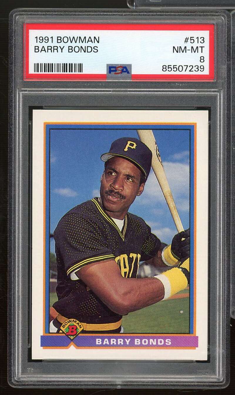 Barry Bonds Card 1991 Bowman #513 PSA 8 Image 1