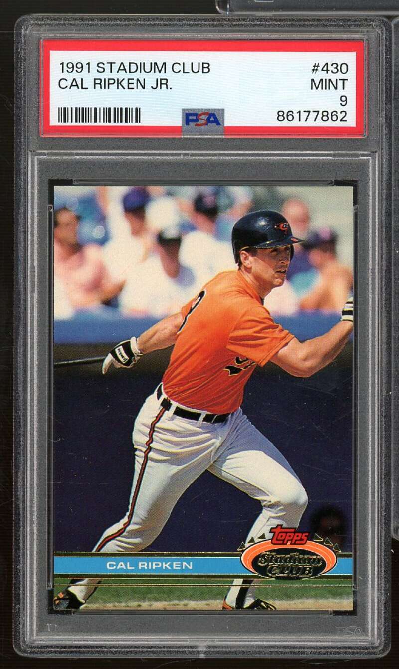 Cal Ripken Jr. Card 1991 Stadium Club #430 PSA 9 Image 1