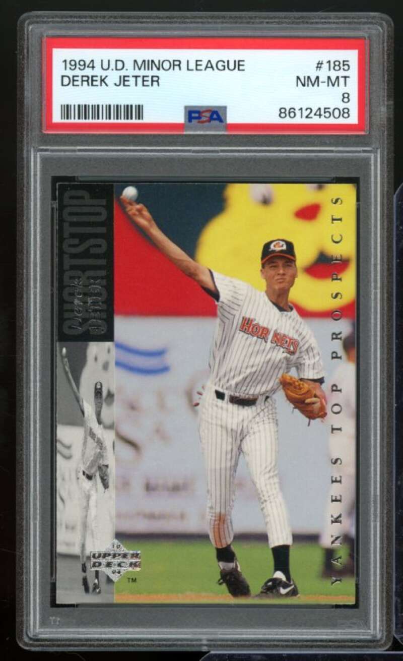 Derek Jeter Card 1994 Upper Deck Minor League #185 PSA 8 Image 1