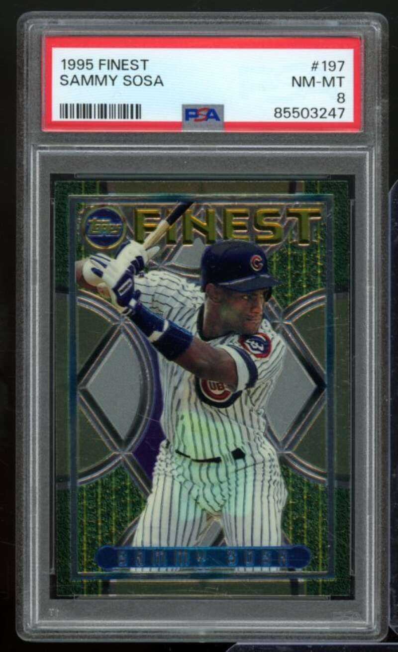 Sammy Sosa Card 1995 Finest #197 PSA 8 Image 1