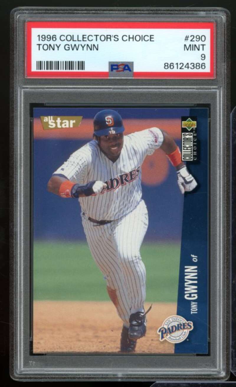 Tony Gwynn Card 1996 Collector's Choice #290 PSA 9 Image 1