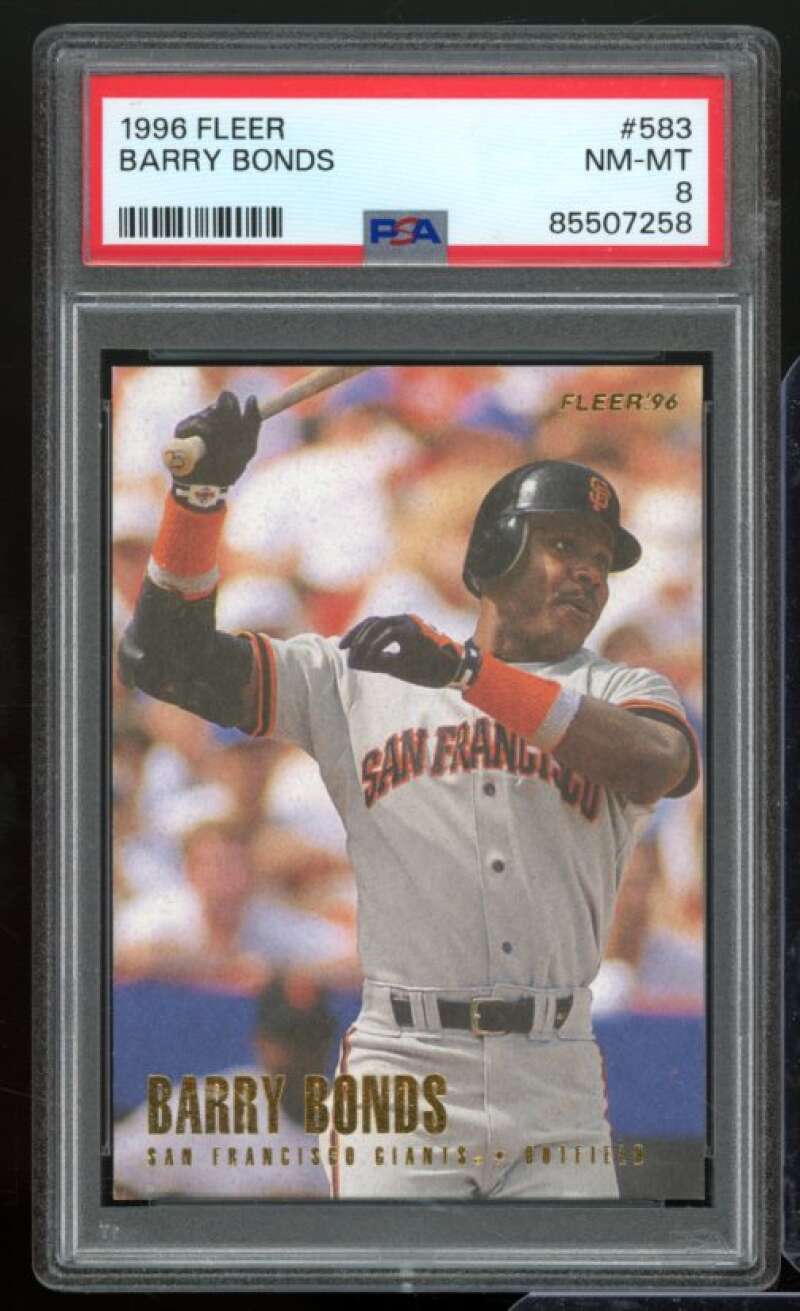 Barry Bonds Card 1996 Fleer #583 PSA 8 Image 1