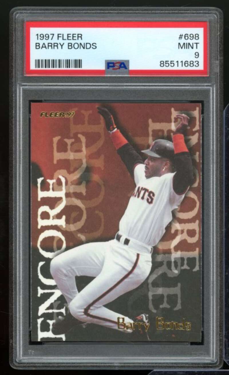 Barry Bonds Card 1997 Fleer #698 PSA 9 Image 1