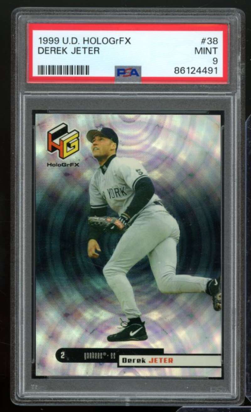 Derek Jeter Card 1999 Upper Deck HoloGrFX #38 PSA 9 Image 1