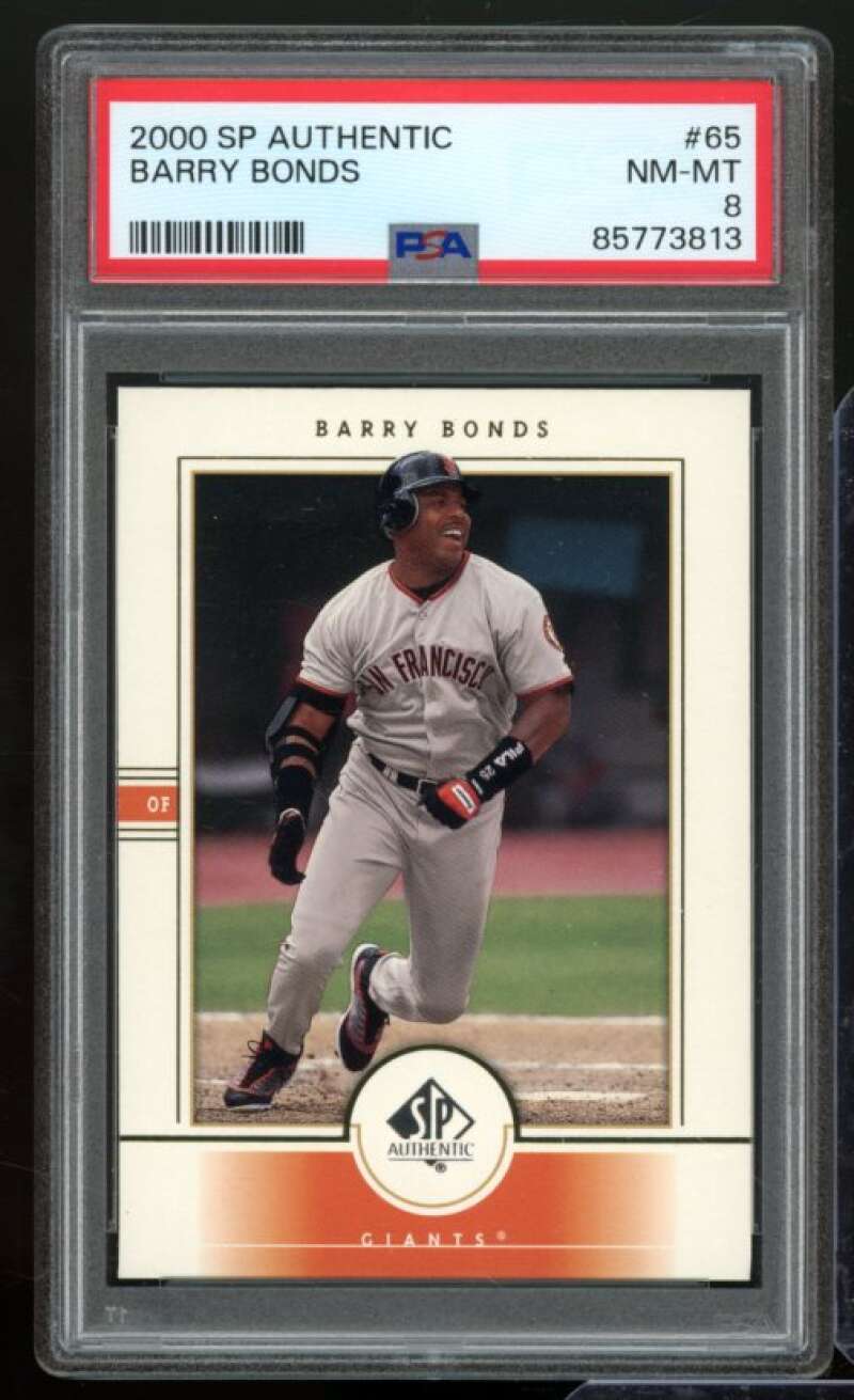 Barry Bonds Card 2000 SP Authentic #65 PSA 8 Image 1