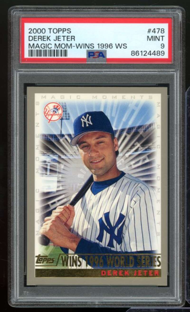 Derek Jeter Card 2000 Topps Magic Moments 1996 WS #478 PSA 9 Image 1