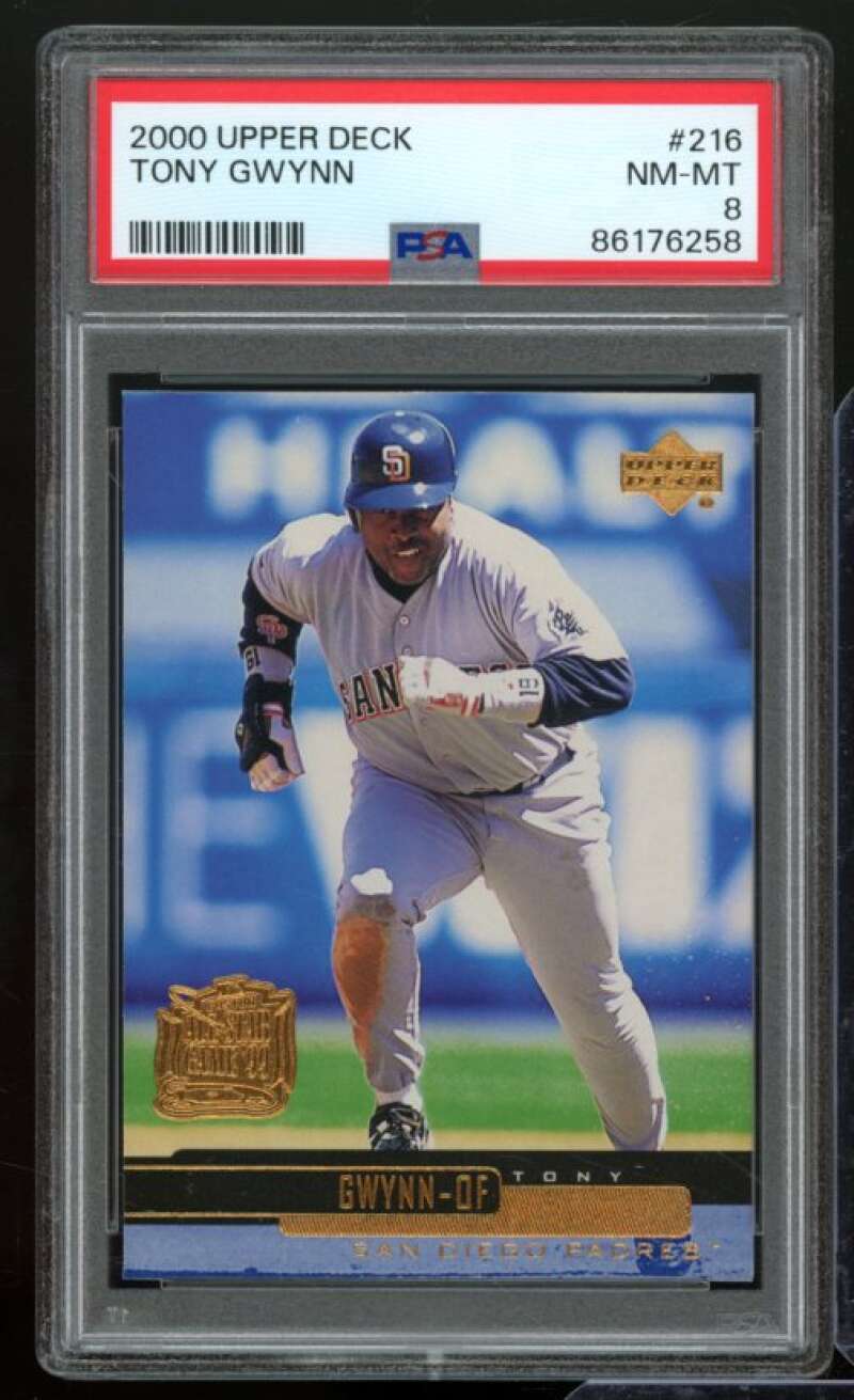 Tony Gwynn Card 2000 Upper Deck #216 PSA 8 Image 1