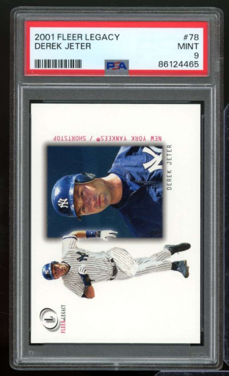 Derek Jeter Card 2001 Fleer Legacy #78 PSA 9 Image 1